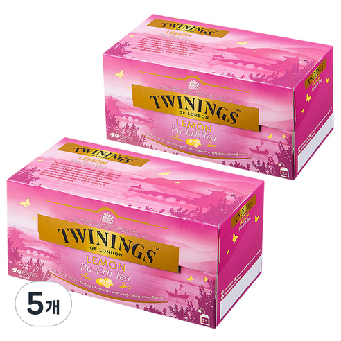 트와이닝 레몬 보이차, 2g, 25개입, 5개