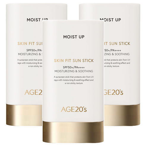 에이지투웨니스 스킨 핏 수분 선스틱 SPF50+ PA++++, 19g, 3개