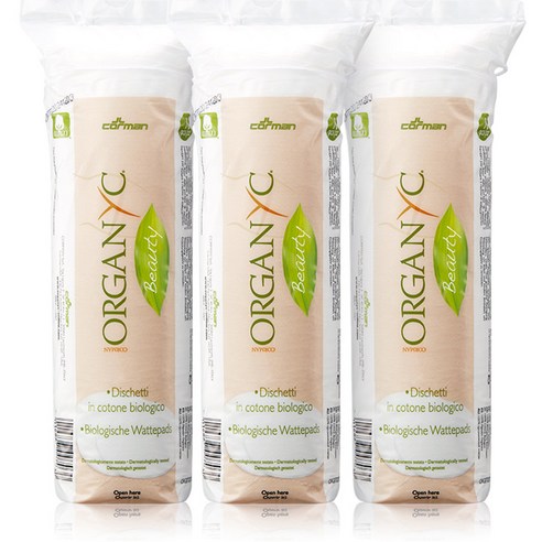 콜만 오가닉 뷰티패드 화장솜, 70개입, 3개