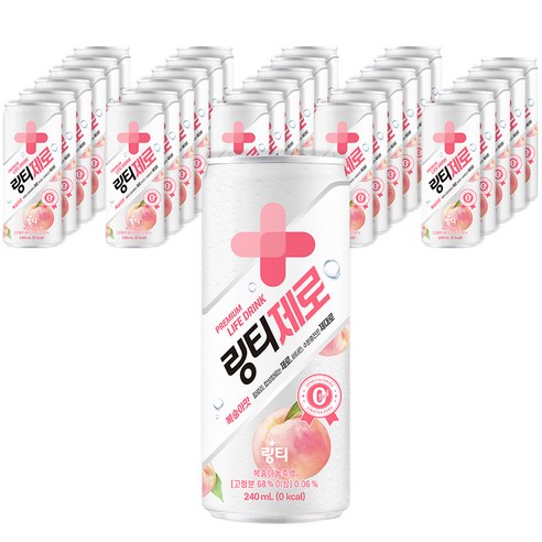 링티 제로 복숭아맛 캔, 30개, 240ml
