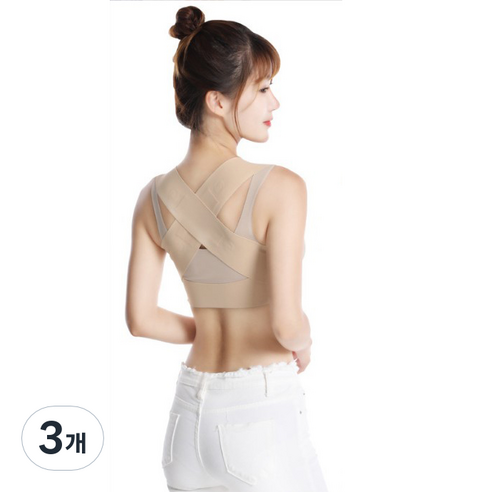 나음다름 성인용 바른자세 밴드 스킨 S, 3개