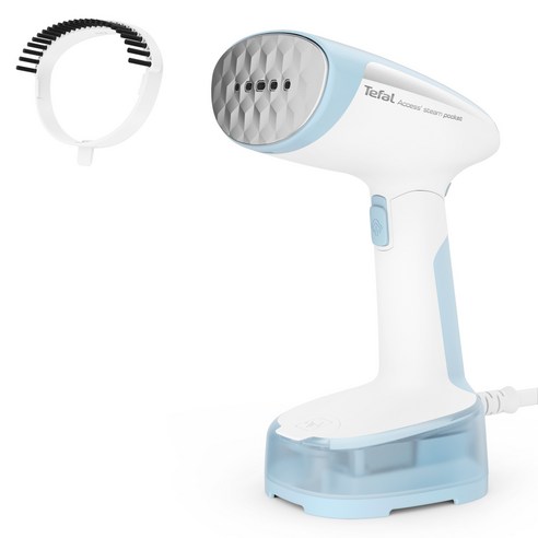테팔 액세스 스팀 포켓 메탈 핸디형 스팀다리미, 화이트 블루, DT3041K0