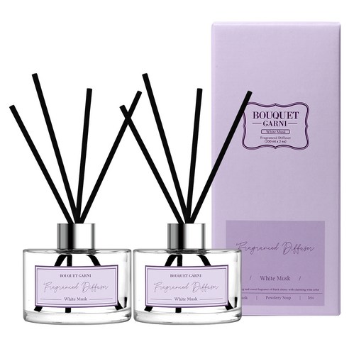 부케가르니 디퓨저 200ml x 2p, 화이트머스크