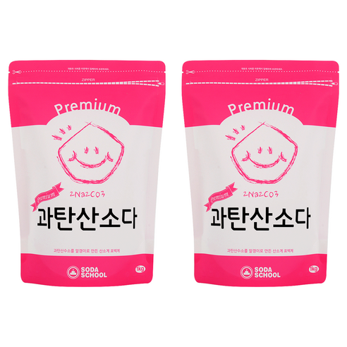 소다스쿨 프리미엄 과탄산소다, 1kg, 2개