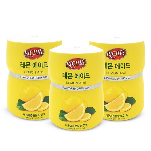 리치스 레몬 에이드 분말, 550g, 1개입, 3개