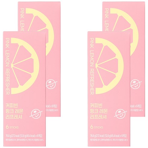 커피빈 핑크 레몬 리프레셔 차 12.8g, 4개, 6개입, 76.8g