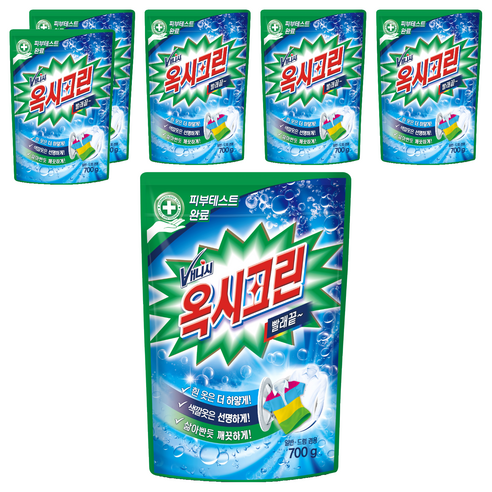 옥시크린 분말형 표백제, 700g, 6개