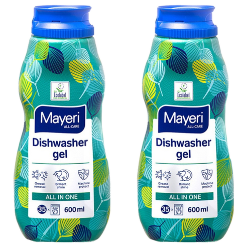 마이에리 올케어 식기 세척기 겔 세제 올인원, 600ml, 2개