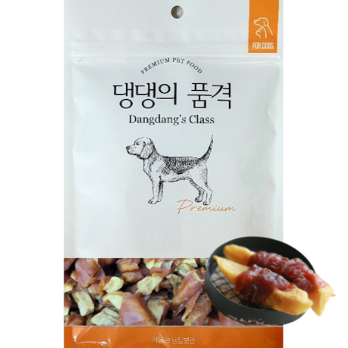 댕댕의품격 강아지 간식 치킨고구마말이 300g, 1개