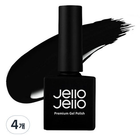 젤로젤로 프리미엄 젤 폴리쉬 10ml, JC-14 제트블랙, 4개