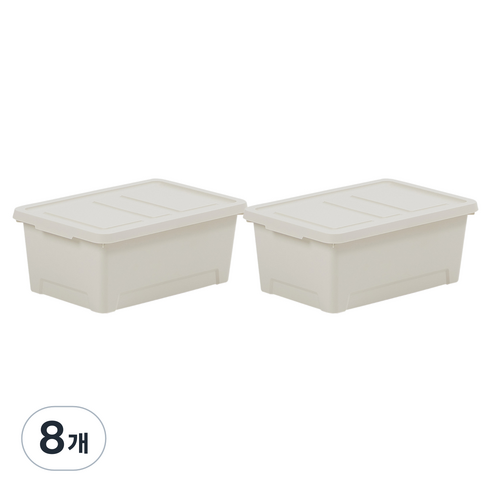 룸앤홈 마일드 수납 박스, 아이보리, 8개