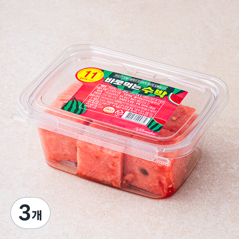 바로먹는수박, 500g, 3개
