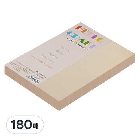 종이문화 친환경색지 레인보우카드 No.3 베이지, A5, 180매