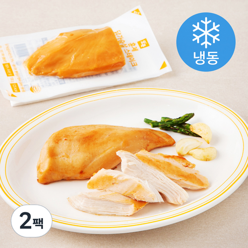 오쿡 훈제 닭가슴살 스테이크 (냉동), 100g, 2팩