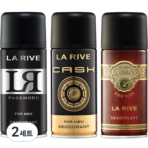 라리브 맨 데오드란트 캐쉬 150ml + 카바나 150ml + 패스워드 150ml, 2세트