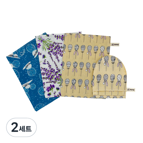 황실타올 인견 때타올 사각타올 3P + 세안타올 세트, 꿈꾸는계란 + 라벤더 + 눈오는밤 + 꿈꾸는계란, 2세트