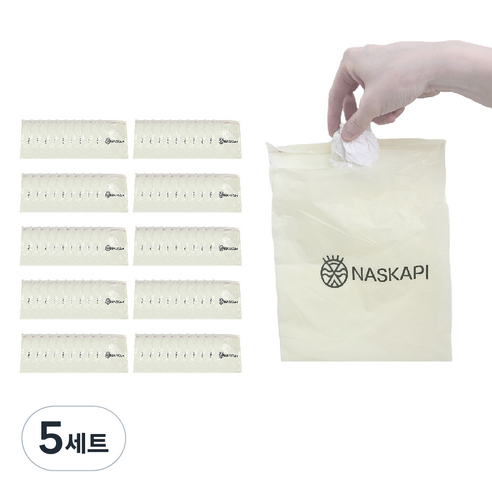 나스카피 캠핑 1회용 쓰레기봉투 100p, 5세트
