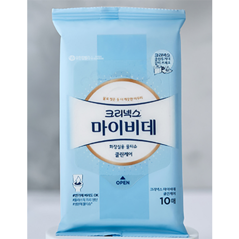 언제 어디서나 깨끗함을 챙기세요, 크리넥스 마이비데 휴대용 티슈