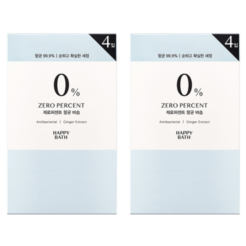 해피바스 제로퍼센트 항균 바솝, 360g, 2개