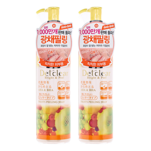 데트클리어 필링젤 믹스프룻, 180ml, 2개