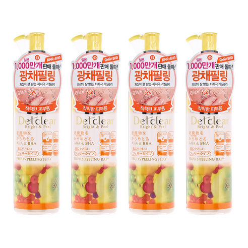 데트클리어 필링젤 믹스프룻, 180ml, 4개