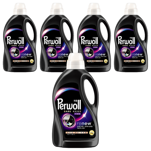 퍼울 다크 드럼용 액상세제 본품, 2L, 5개