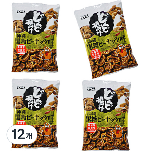신코 돈도아게 흑설탕 땅콩맛 과자, 76g, 12개