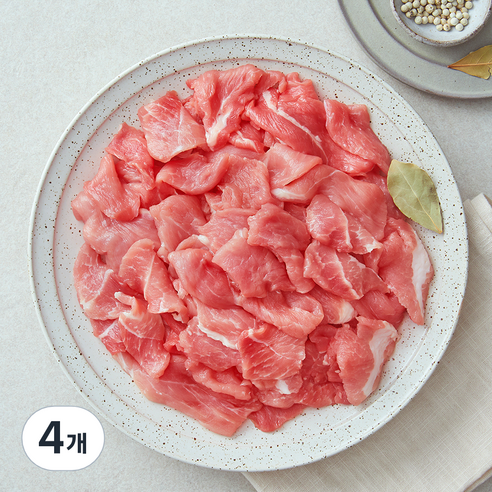 한돈 앞다리 불고기용 (냉장), 1000g, 4개