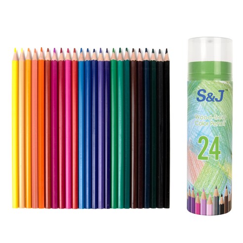 온비유 프리미엄 드로잉 색연필 17.5cm, 24색, 1개 필기류