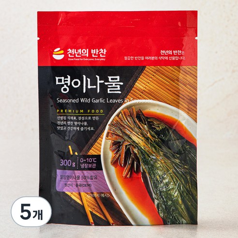천년의반찬 명이나물, 300g, 5개
