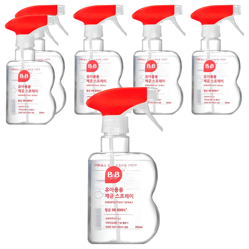 비앤비 유아용품 제균 스프레이 용기형, 300ml, 6개
