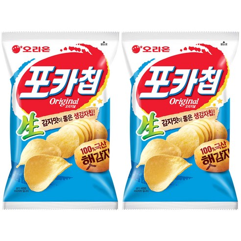 노브랜드 감자칩  오리온 포카칩 오리지널, 66g, 12개