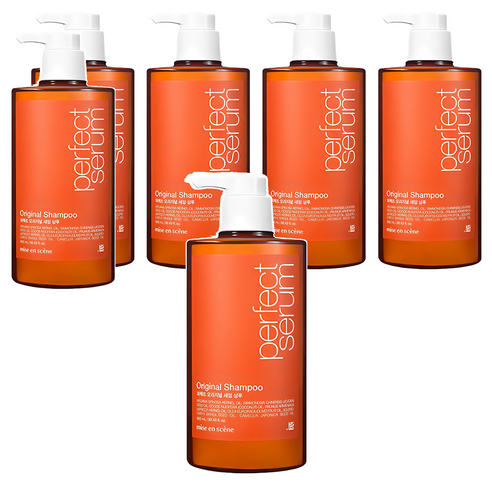 미쟝센 퍼펙트 오리지널 세럼 손상케어 대용량 샴푸 플로럴향, 900ml, 6개