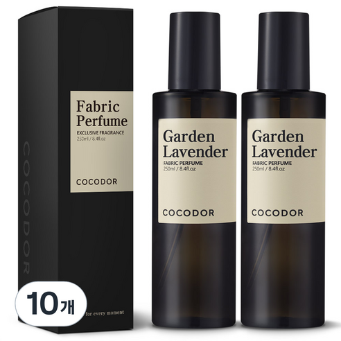 코코도르 패브릭 퍼퓸 섬유탈취제 가든라벤더, 250ml, 10개