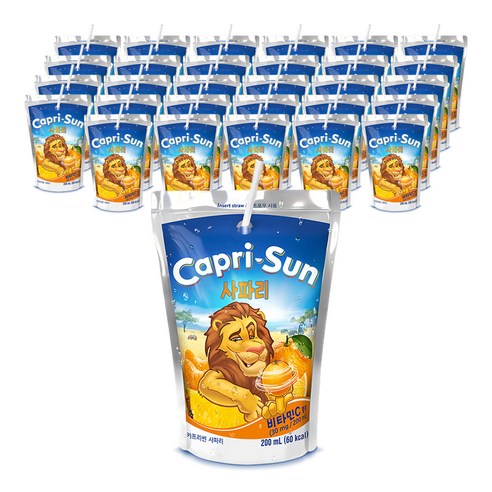농심 카프리썬 사파리, 200ml, 100개
