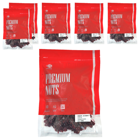 다다모마켓 건크랜베리, 500g, 6개