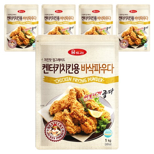 움트리 켄터키 치킨용 바삭 파우다, 1kg, 5개