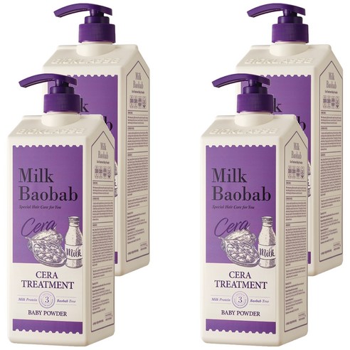 밀크바오밥 세라 트리트먼트 베이비파우더, 1200ml, 4개