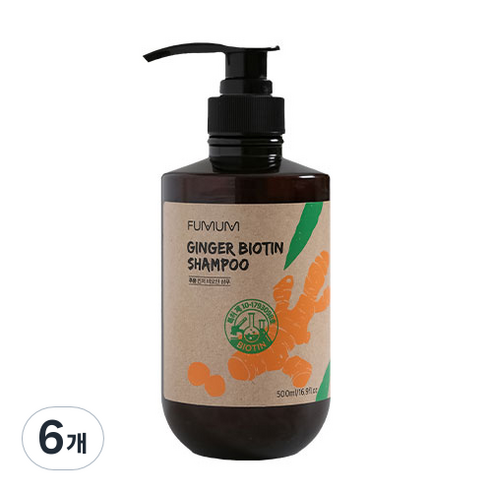 푸믐 진저 비오틴 샴푸 싱그러운향, 500ml, 6개