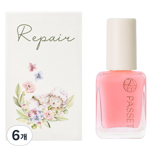 파셋 리페어 튼튼양 네일 영양제 핑크, 7ml, 6개