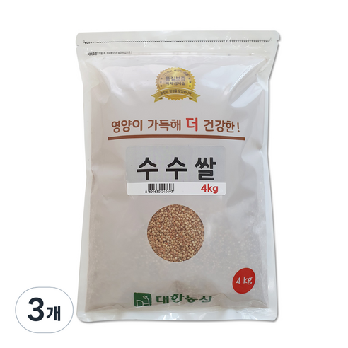 대한농산 수수쌀, 4kg, 3개