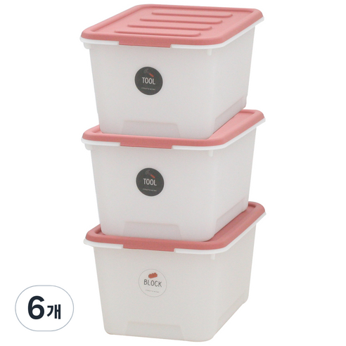 가쯔 멀티 블록 리빙박스, 레드, 6개