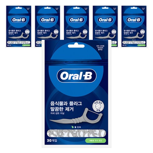 오랄비 일회용 치실, 30개입, 6개