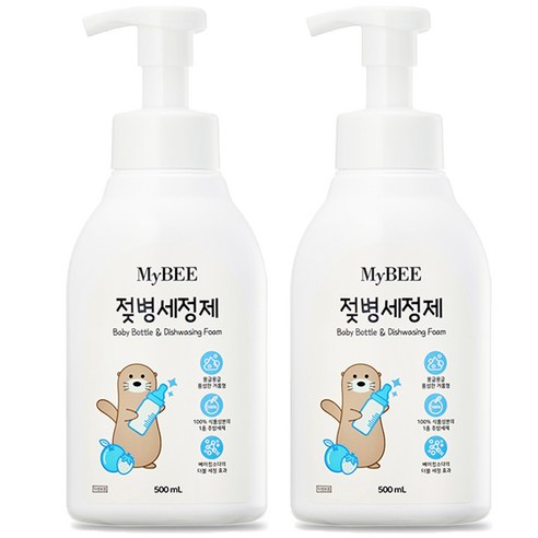 마이비 젖병세정제 거품형, 500ml, 2개