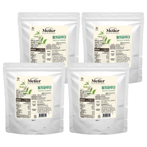 메티에 말차 파우더, 500g, 4개