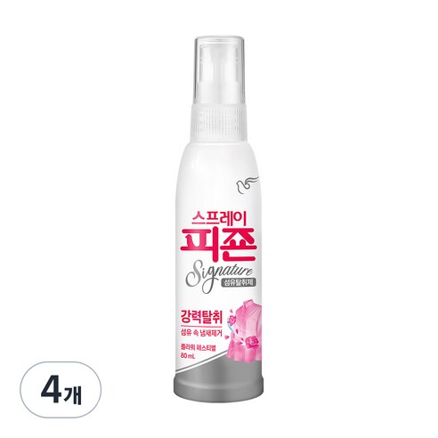피죤 스프레이 시그니처 섬유탈취제 플라워 페스티벌 본품, 80ml, 4개