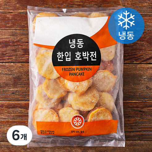 한입 호박전 (냉동), 1kg, 6개