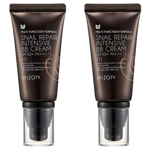 미즈온 스네일 리페어 인텐시브 비비 크림 SPF50+ PA+++ 50ml, 21호, 2개