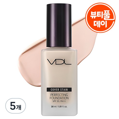 브이디엘 커버 스테인 퍼펙팅 파운데이션 30ml, A02, 5개