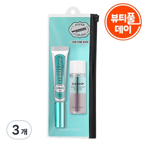 홀리카홀리카 래쉬 코렉팅 마스카라 9ml, 01 하이퍼 컬링, 3개